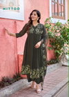 Noorani By Mittoo Mul Chanderi Handwork Kurti With Bottom Dupatta